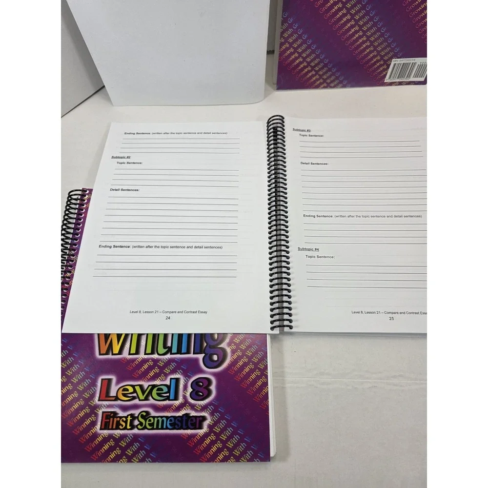 Jac Kris Publishing Growing With Grammar 5 Book Set Lot Level 8 Homeschool